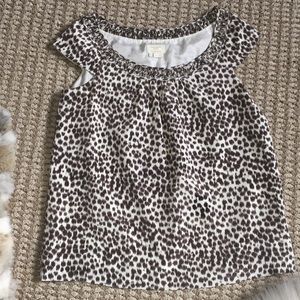 Kate Spade cheetah brown and tan top